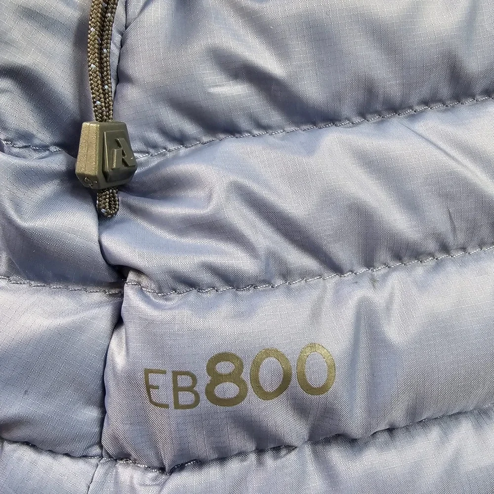 Eddie Bauer Puffer Vest Women XL Light Purple First Ascent Storm Down 800 Zip-Up